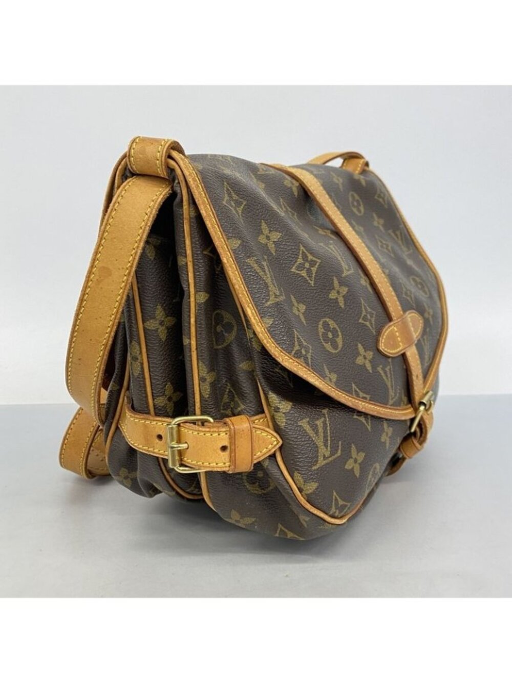 Louis Vuitton Shoulder Bag Monogram Saumur 30 Brown - Picture 2 of 10